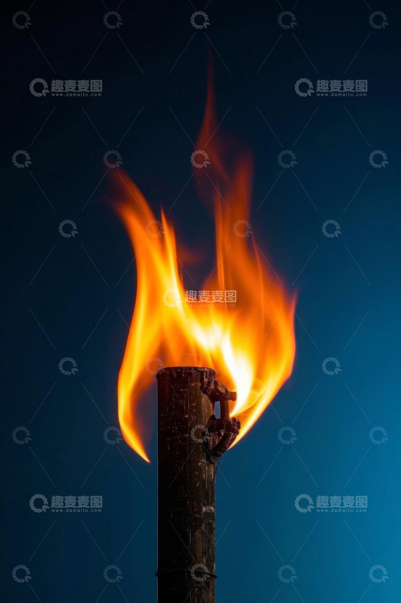 高清大图下载【趣麦麦图】燃烧的火炬特写