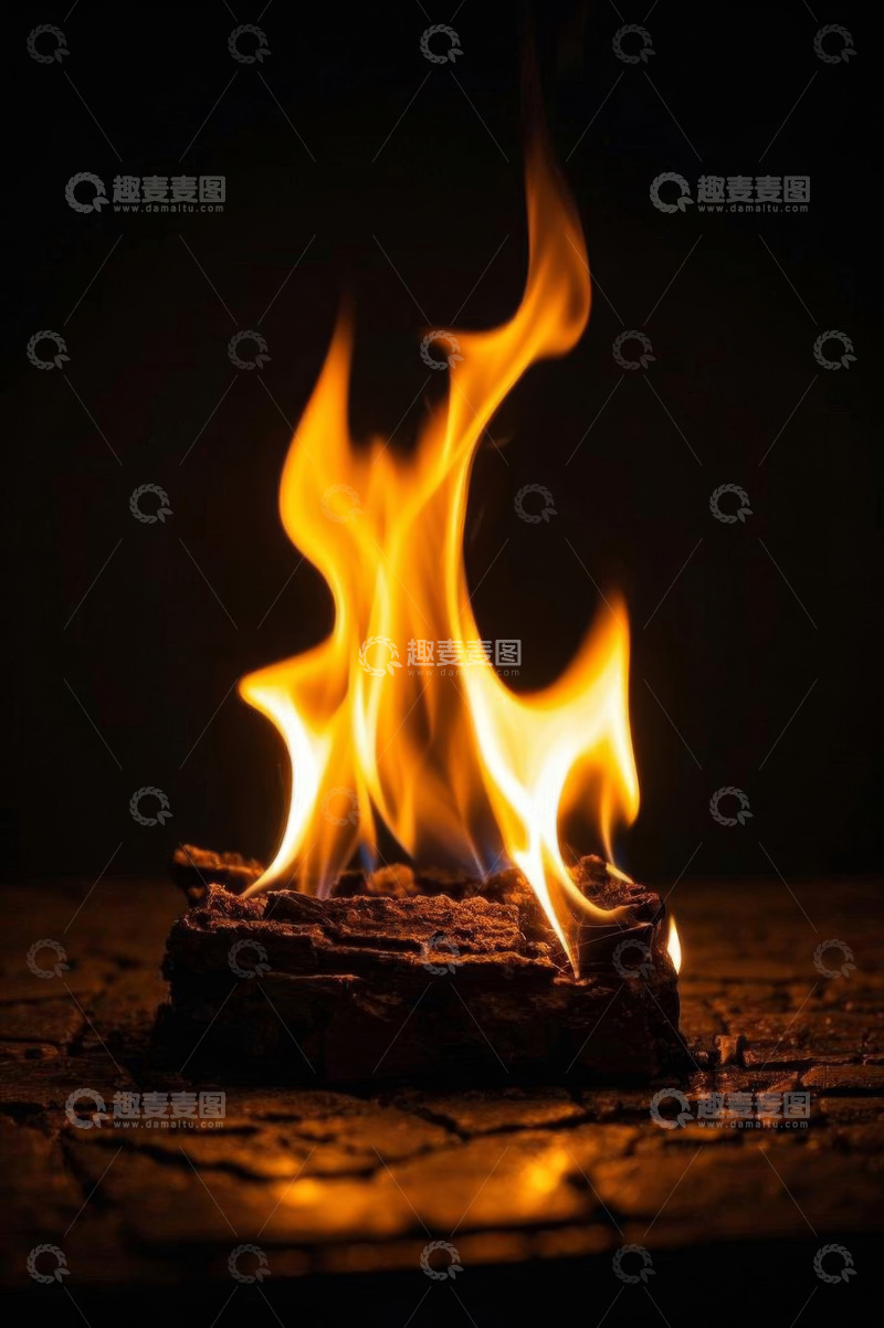 高清大图下载【趣麦麦图】燃烧的火焰特写