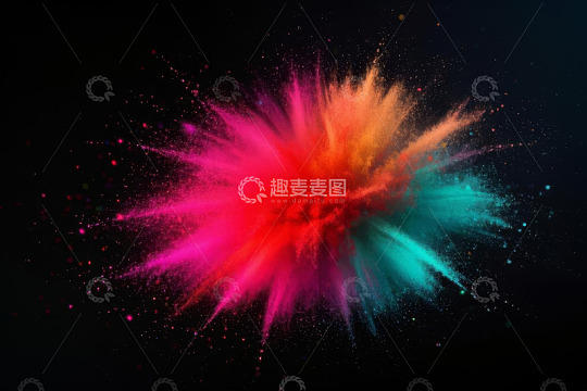 彩色粉末爆炸素材