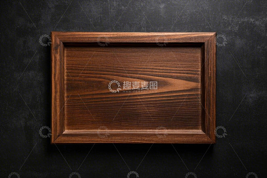 深色背景上的木质托盘特写