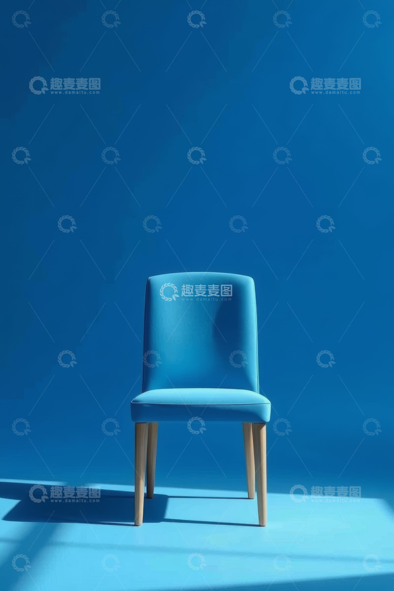 高清大图下载【趣麦麦图】蓝色现代风格单人座椅