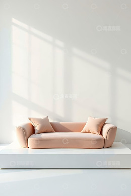 现代简约风格的粉色沙发