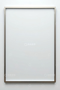 白色背景金属相框展示素材