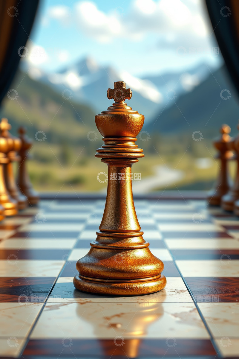 高清大图下载【趣麦麦图】国际象棋棋子特写