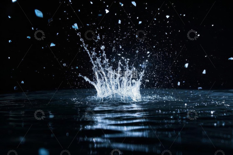 高清大图下载【趣麦麦图】水滴飞溅瞬间画面