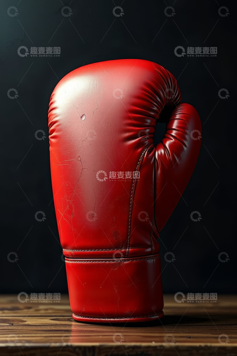 高清大图下载【趣麦麦图】红色拳击手套特写
