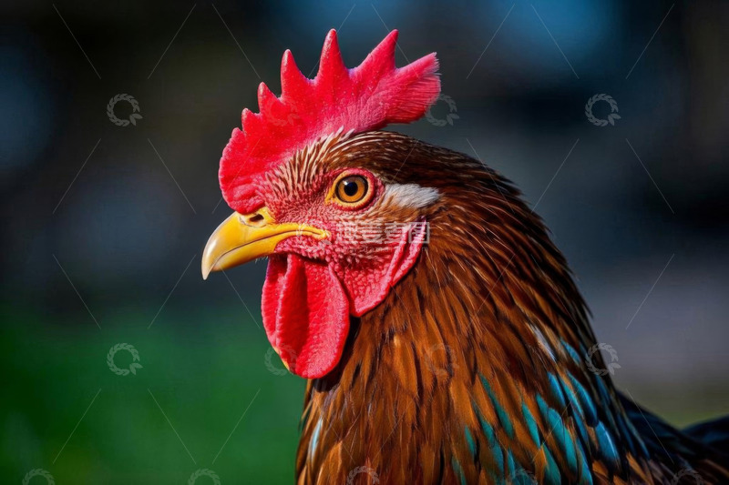 高清大图下载【趣麦麦图】公鸡头部特写