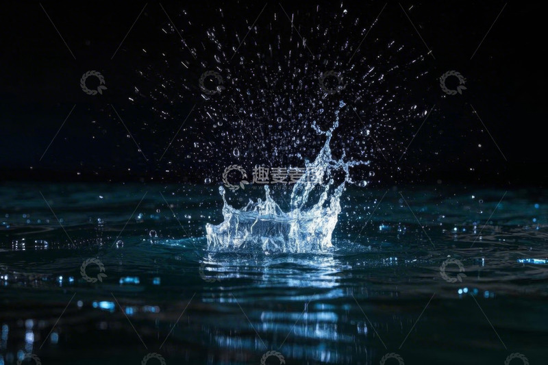 高清大图下载【趣麦麦图】水花飞溅的动态场景