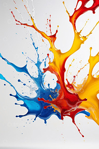 彩色油漆飞溅画面素材