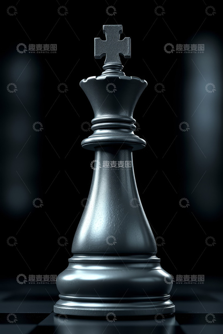 国际象棋国王棋子特写