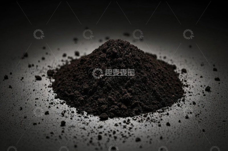 高清大图下载【趣麦麦图】黑色粉末堆特写素材