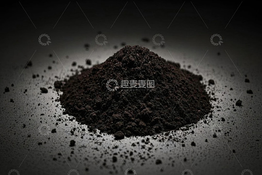黑色粉末堆特写素材