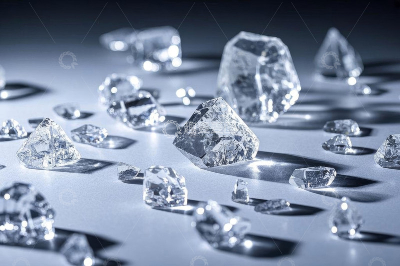 高清大图下载【趣麦麦图】散落的透明钻石特写