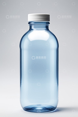 透明蓝色塑料瓶素材
