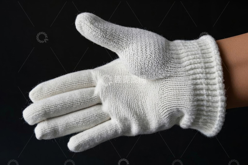 高清大图下载【趣麦麦图】白色手套手部特写展示