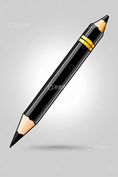 黑色铅笔插画素材