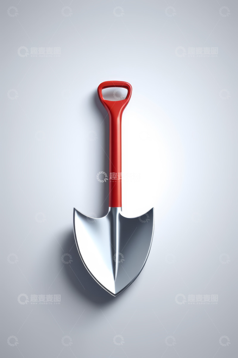 高清大图下载【趣麦麦图】红色手柄银色铲子