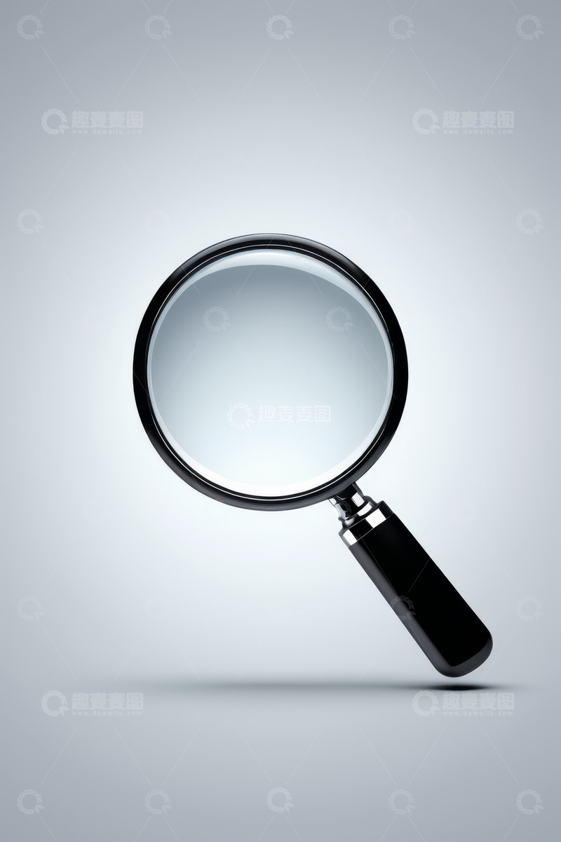 高清大图下载【趣麦麦图】黑色放大镜特写素材