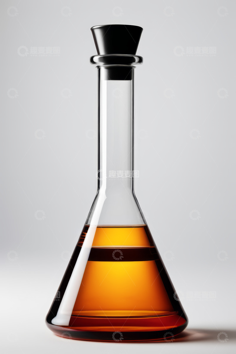 高清大图下载【趣麦麦图】实验室玻璃锥形瓶装液体