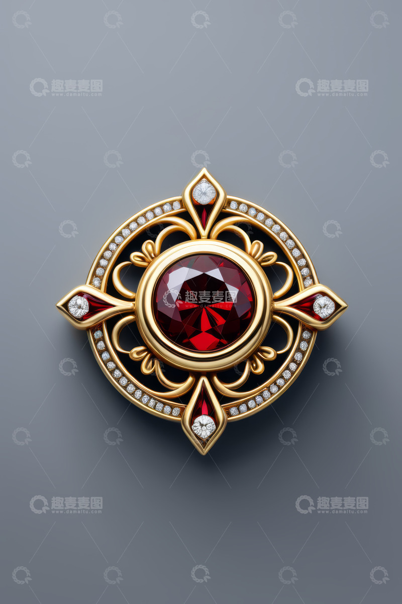高清大图下载【趣麦麦图】精美红宝石珠宝饰品特写