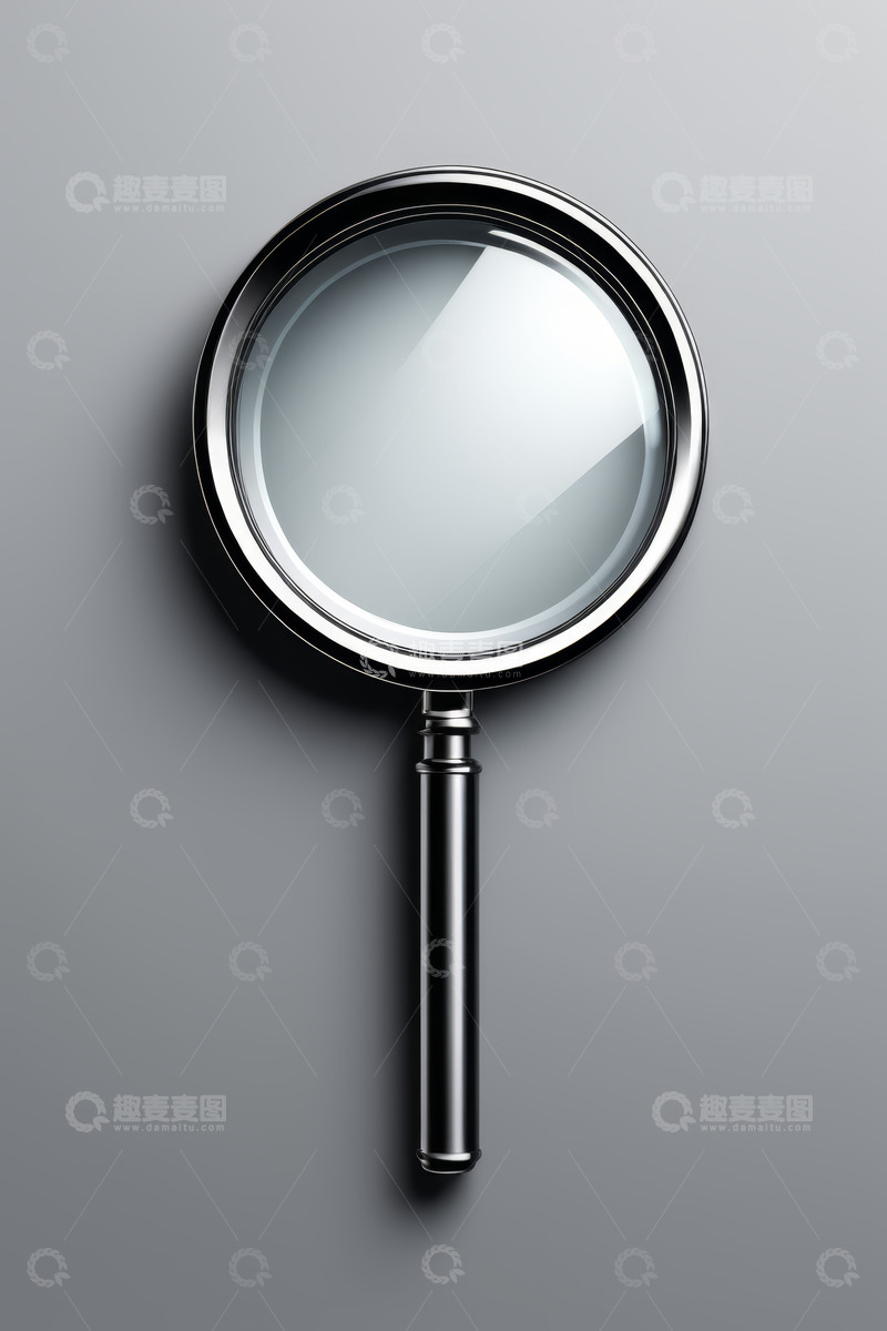 高清大图下载【趣麦麦图】黑色手柄放大镜特写