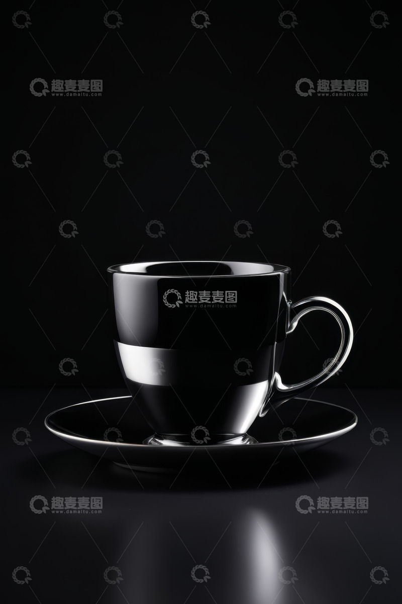 高清大图下载【趣麦麦图】黑色咖啡杯特写