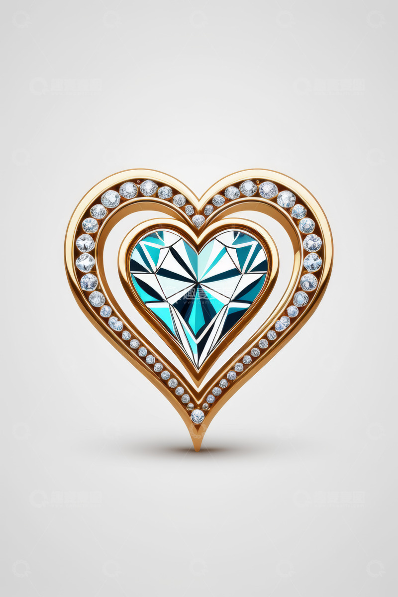 高清大图下载【趣麦麦图】心形钻石珠宝饰品