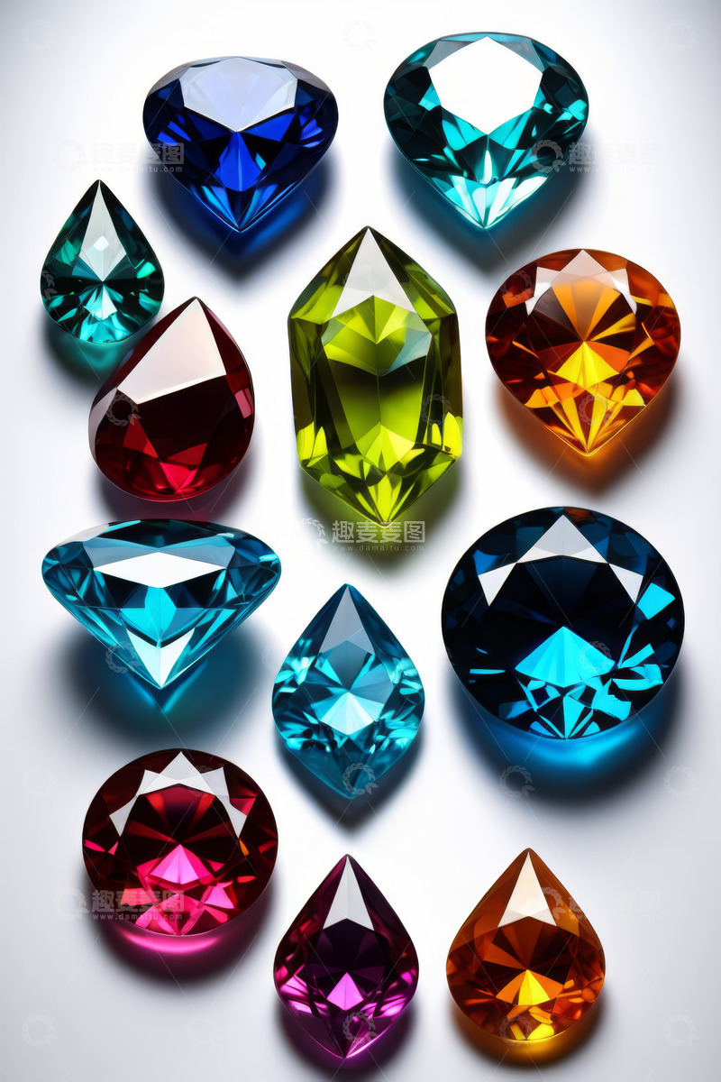 高清大图下载【趣麦麦图】多彩宝石特写图片素材