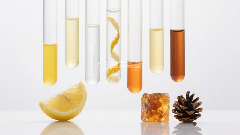 高清大图下载【趣麦麦图】化学实验柠檬松果样品展示