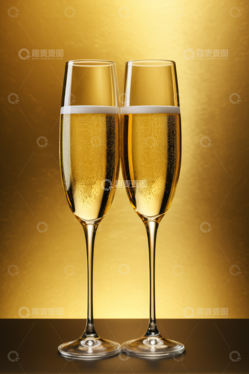 高清大图下载【趣麦麦图】两杯香槟特写