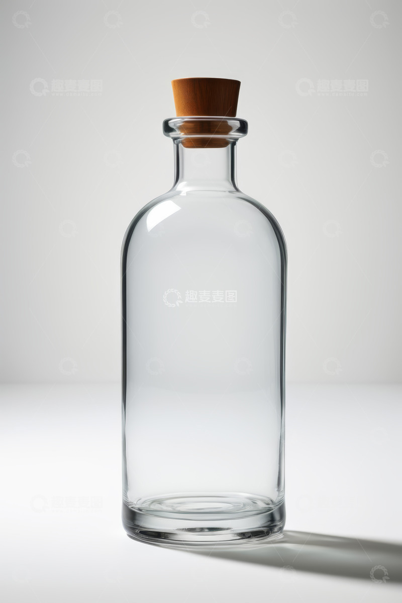 高清大图下载【趣麦麦图】透明玻璃瓶配软木塞静物