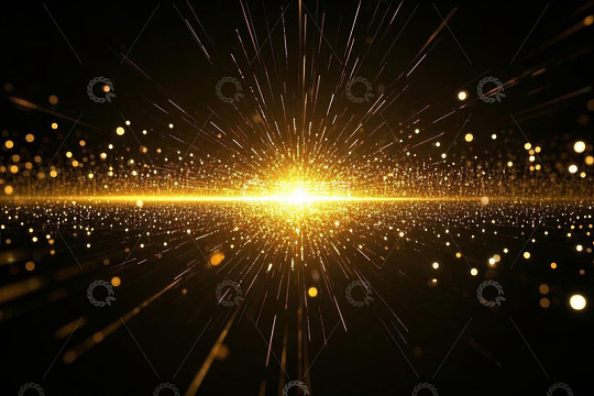 金色发光粒子抽象背景