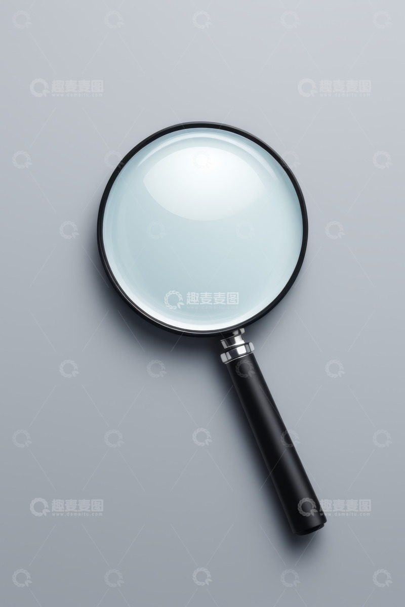 高清大图下载【趣麦麦图】黑色手柄放大镜特写