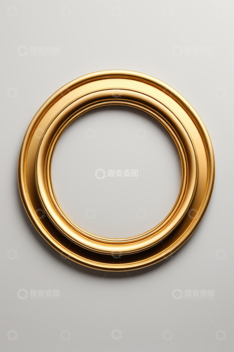 高清大图下载【趣麦麦图】金色圆形装饰元素设计素材