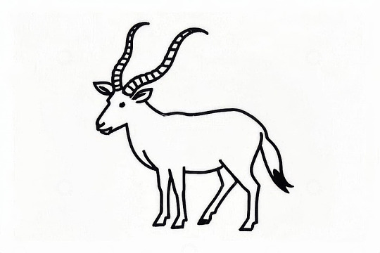 简笔画羚羊图案