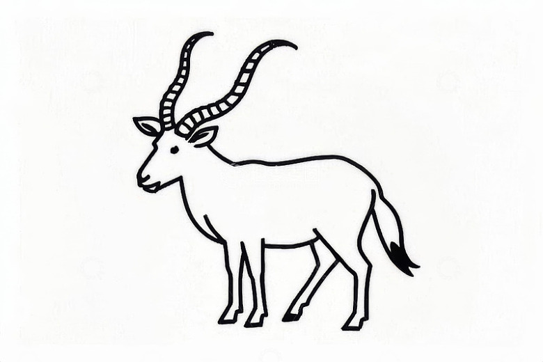 简笔画羚羊图案