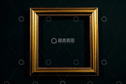 金色装饰画框黑色背景画面