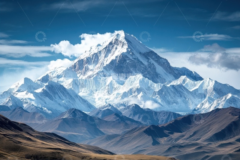 高清大图下载【趣麦麦图】雪山高山大山云雾