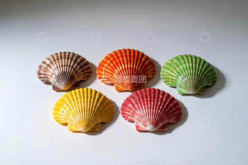 高清大图下载【趣麦麦图】多彩贝壳静物特写