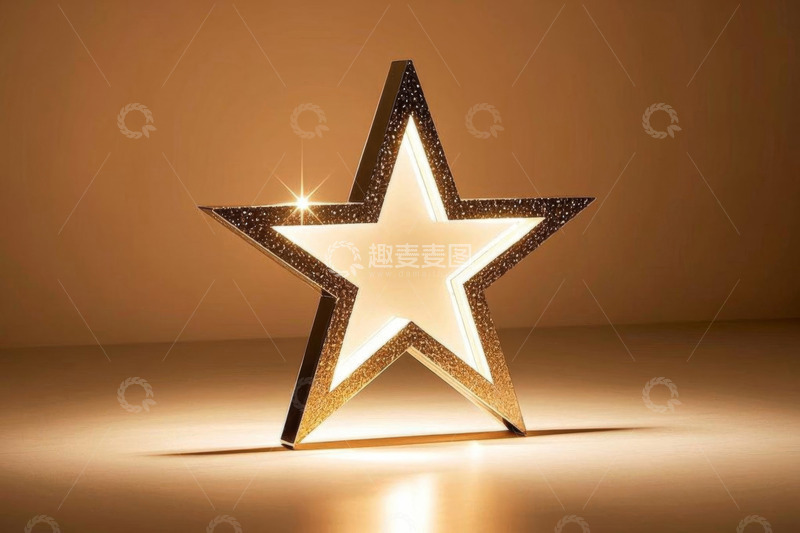 高清大图下载【趣麦麦图】发光星星装饰摆件