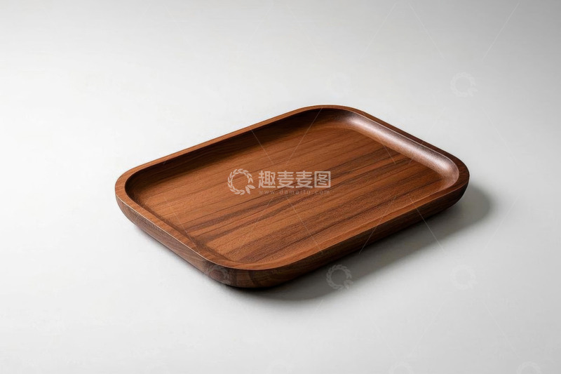 高清大图下载【趣麦麦图】木质方形托盘特写