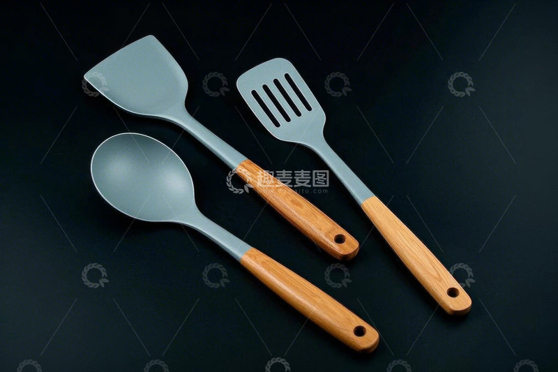 高清大图下载【趣麦麦图】厨房厨具三件套特写