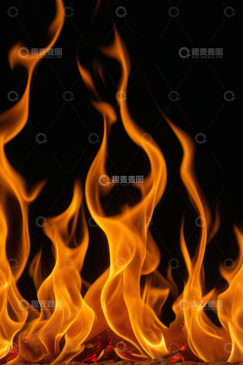 高清大图下载【趣麦麦图】燃烧火焰特写素材