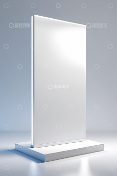 白色现代空白立式展示牌