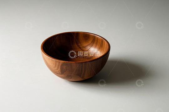 木质碗特写静物素材