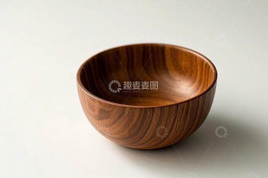 木质碗特写素材