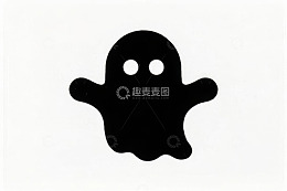黑色卡通幽灵图案