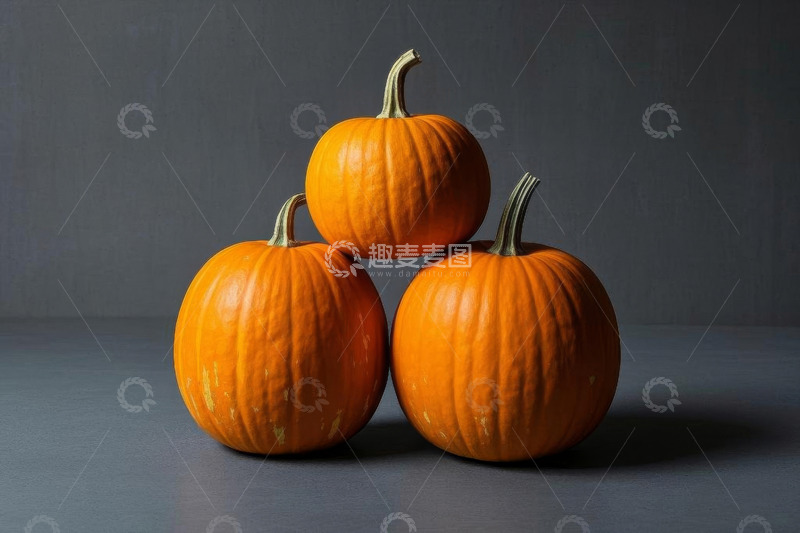 高清大图下载【趣麦麦图】三个南瓜堆叠静物素材