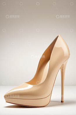 裸色时尚高跟鞋特写