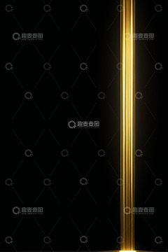 黑色背景下金色发光线条